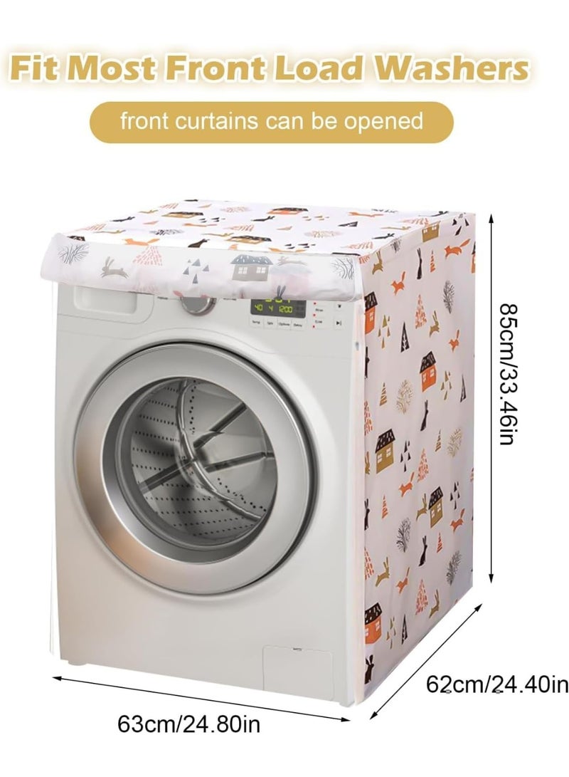 Waterproof Washing Machine & Dishwasher Cover for Front Load, PEVA Material, Zippered Design, Dust & Moisture Protection - Image 2